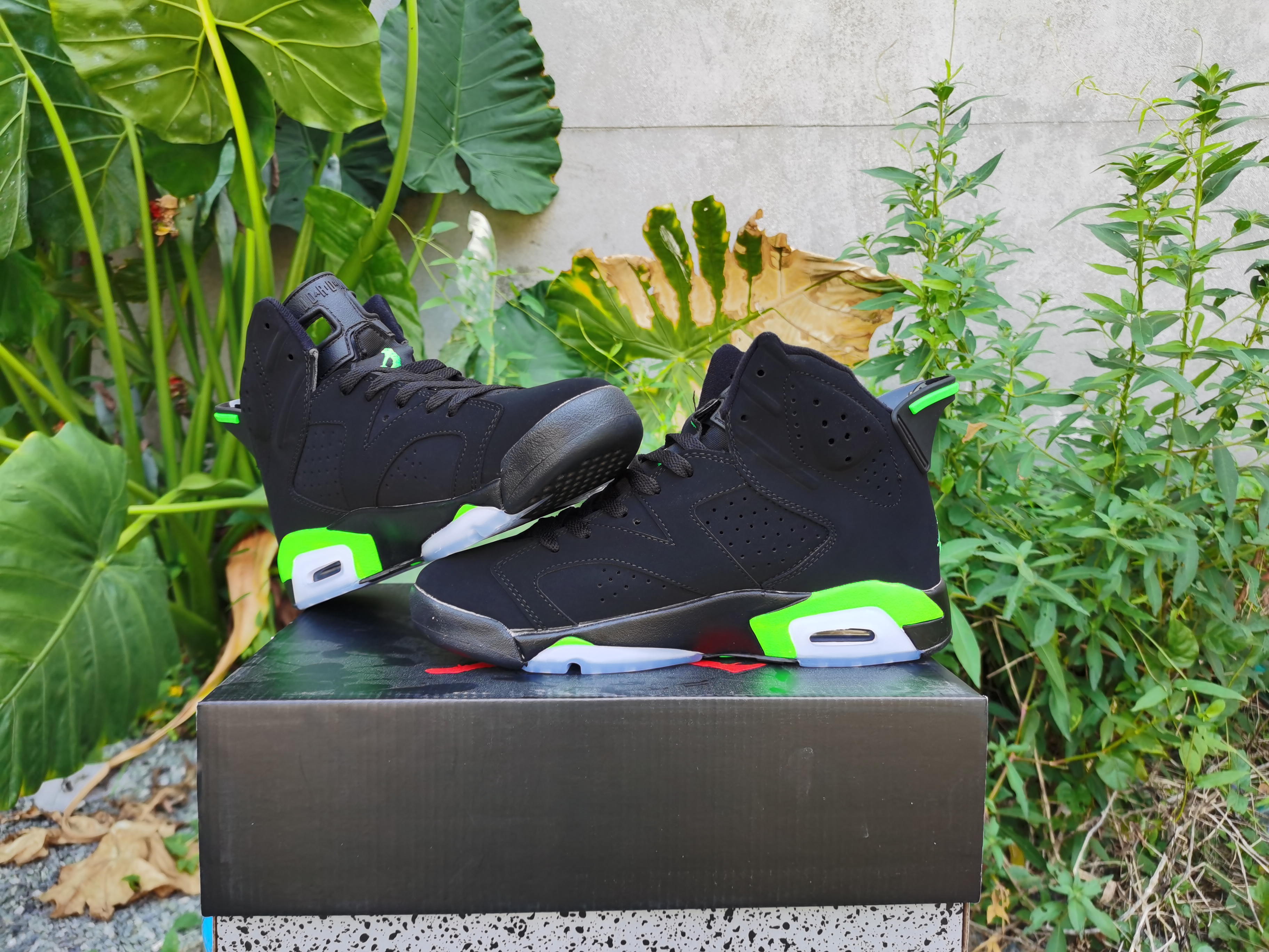 2020 Air Jordan 6 Retro Black Green Shoes